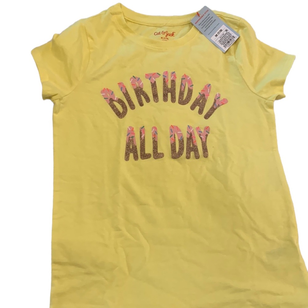 Nwt cat & jack birthday tee 7/8
